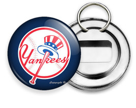 New York Yankees Baseball Bat Team Bottle Opener Keychain Key Fob Fan Gift Idea - £12.97 GBP