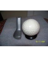 ceramic salt and pepper set {golf club and ball} - £5.85 GBP