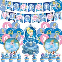 Cinderella Party Decorations,Birthday Party Supplies For Princess Cinderella Par - £21.65 GBP