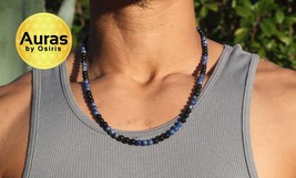 Obsidian and Lapis Lazuli Necklace for men/women - Protection stones - h... - £23.84 GBP