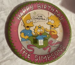 Simpsons 1989 Happy Birthday 9&quot; Paper Plates New Vintage Sealed 8 - $13.58
