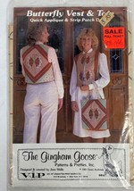 Sewing / Applique Pattern, Butterfly Vest &amp; Tote, The Gingham Goose 1982 - £6.21 GBP