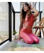 Pheel Iridescent Metallic Foil High Waist Leggings &amp; Bra SET NWT Carbon3... - €51,09 EUR