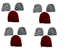 12 Pack Heated Beanie Ski Hat Unisex Faux FUR Warm Lined Insulation Thermal - £23.73 GBP