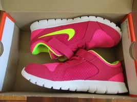 BNIB Nike Flex Experience (PSV) Girls Shoes, Pink Foil/Volt/White/Hypr Fchs, 3Y - £37.98 GBP