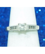 1/2 ct DIAMOND ENGAGEMENT RING REAL SOLID 14 KW GOLD 4.2 g SIZE 6.5 - £663.90 GBP
