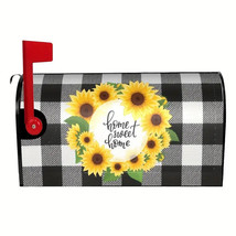 home sweet home with sunflowers standard size mailbox wrap / cover - 21&quot;... - $9.67