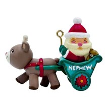 1994 Hallmark NEPHEW Keepsake Christmas Ornament Santa Sleigh Reindeer EUC - £9.24 GBP