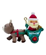 1994 Hallmark NEPHEW Keepsake Christmas Ornament Santa Sleigh Reindeer EUC - £9.28 GBP
