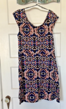 Forever 21 Geometric Patterned Dress in Black and Pink Size 1X - $20.10