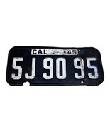 Vintage California 1945 Collectible license plate tag Original # 5J 90 95 - £62.11 GBP