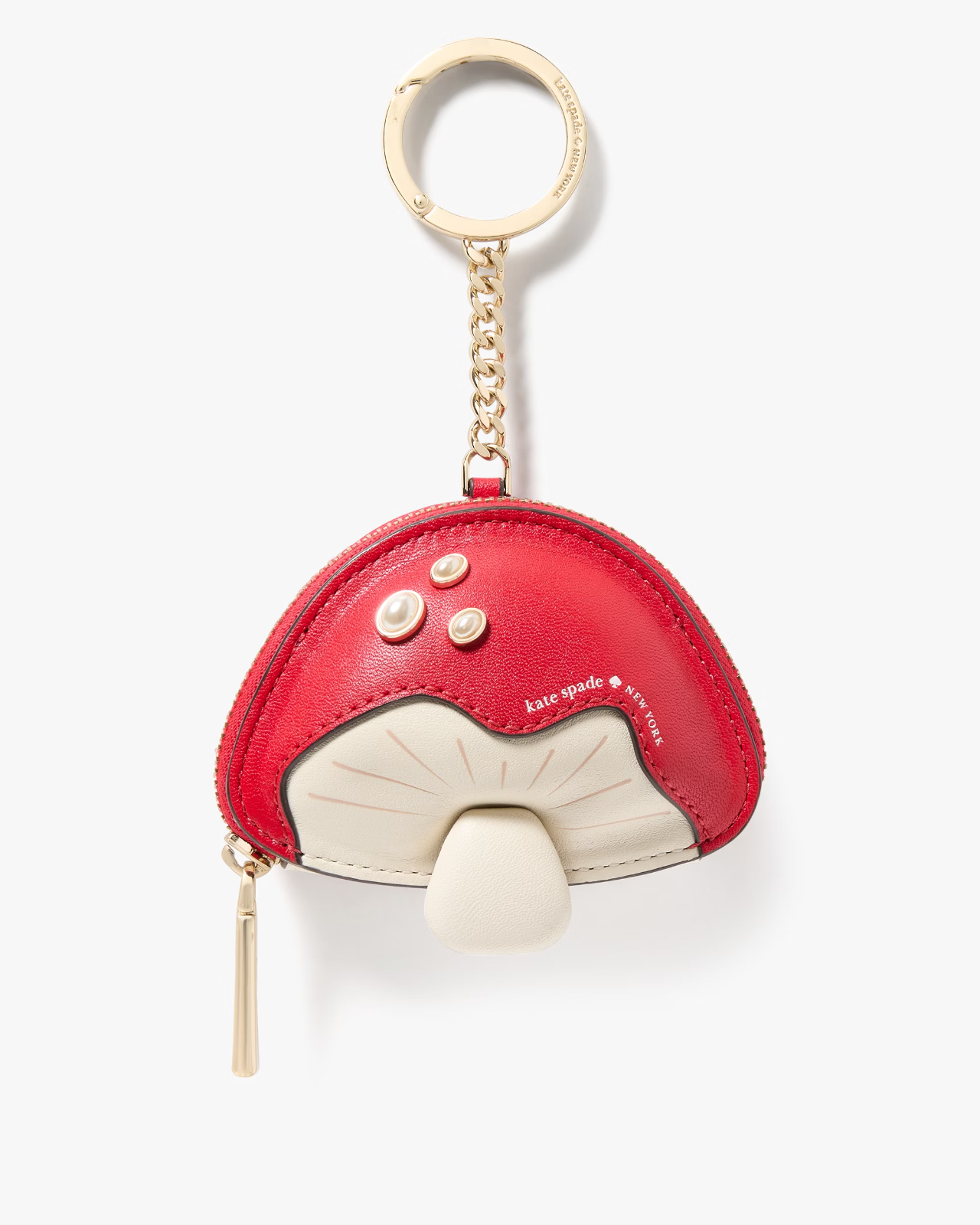 New Kate Spade 3d Mushroom Bag Charm Ruby Red Multi Item image 5