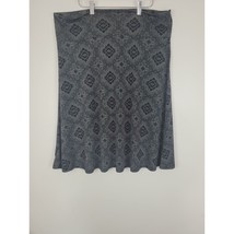 Lularoe Skirt 2x Womens Plus Size Black Geometric Mid Length Summer Bottom - $15.73