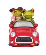 Frog Couple in Red Car, Funny Couples Figurine 5.5&quot; - $46.28 CAD