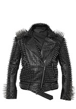 Personalized Steampunk Jacket, Heavy Metal Long Spiked Jacket.Men SPIKED Studded - £252.03 GBP