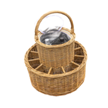 Wicker Celebration Basket with Fitted Cooler and Glasses - £69.18 GBP