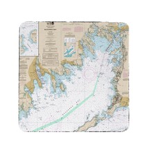 Betsy Drake Buzzards Bay, MA Nautical Map Coaster Set of 4 - £27.18 GBP