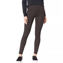 Liverpool Plus Sz 16W Leopard Print Leggings Pants Brown Pull On Stretch - $24.74