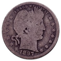 1897-O 25C Barber Quarts En Bon État, Naturel Couleur - $939.57 MXN