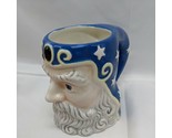 Vintage 1994 Applause Inc Wizard 3D Ceramic Mug Magic Robe With Green Gem - £42.62 GBP