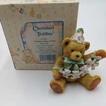 Cherished Teddies &quot;Unfolding Happy Wishes Four You&quot; Age 4 Bear - 1992 Enesco - £11.39 GBP