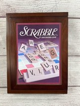 Hasbro Scrabble Vintage Board Game Collection Wooden Book Shelf Box Target 2011 - $19.79