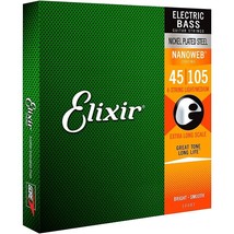 Elixir 4-String Bass Strings NANOWEB Extra Long Scale Lght/Med .045-.105 - £65.30 GBP