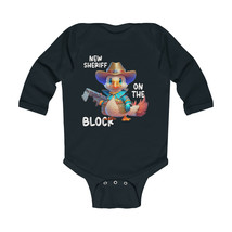 New Sheriff On The Block Infant Long Sleeve Bodysuit | Gift For Mom - £21.59 GBP+