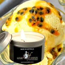 Passion Fruit Ice Cream Eco Soy Wax Scented Tin Candles, Vegan, Hand Poured - £11.86 GBP+
