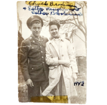 1942 WW2 Real Photograph Chuck Brookman Military Soldier Antique Photo F10A - €17,17 EUR
