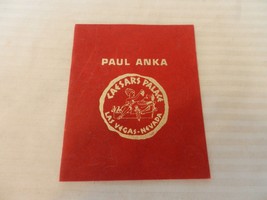 Paul Anka Caesars Palace Las Vegas Table Card Program 1970s Circus Maximus - $50.00