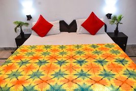 Kantha Quilt Shibori Print Tie Dye Soft Blanket Handmade Bohemian Bedding Throw  - £64.33 GBP