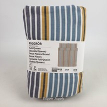 IKEA PIGGRÖR Queen Duvet Cover Rustic Stripe Pattern Crafted Yarn-Dyed T... - £50.43 GBP