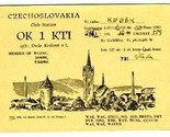 1950&#39;s QSL Praha Czechoslovakia OK1KTI Prague  - $8.91