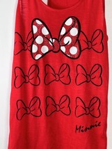 Disney Parks Tank Top Red Minnie Mouse w/ Bow Sleeveless Women’s Small - £16.01 GBP