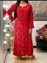 sz readymate Chikankari Kurtis lady Pakistani Salwar Kameez Suit Set Indian - $112.69