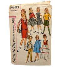 Simplicity 5861 Doll Sewing Pattern For 9" Dolls Skipper &amp; Lil Sister On... - $9.60