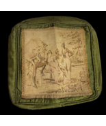 Antique Tapestry Needlepoint Pillow Cover French Romantic Victorian Napo... - €118,96 EUR