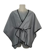 Vince Camuto OS Gray Belted Wrap Capelet Cape NWTs $98 - £22.17 GBP