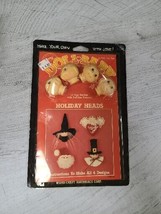 Vintage 1985 Fibre Craft Bitty Doll Baby Holiday Kit Heads & Pattern Book - $8.50
