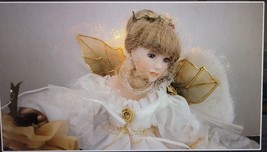 Heritage Signature Celestial Angel Celeste Fiber Optic Porcelain Christmas Doll - £38.56 GBP