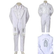 Baby Christening Baptism/scarf Suit/6 pcs/ Size: S to 4T-Silver Virgin Marry - £24.35 GBP