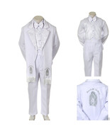 Baby Christening Baptism/scarf Suit/6 pcs/ Size: S to 4T-Silver Virgin M... - $570.99 MXN