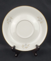 Porsgrund Norway Wheat Saucer 6.5&quot; White Gold Silver Handpainted Porcela... - $23.52
