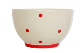 Red Polka Dots 5 Inch Bowl Adorable Balsam Farm New - $7.96
