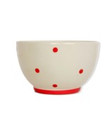 Red Polka Dots 5 Inch Bowl Adorable Balsam Farm New - $7.96