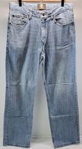 D) Timberland Straight Fit Men Light Wash Blue Denim Jeans Size 34 x 32 - $24.74