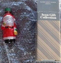 Collectible Avon Glass Light Cover – Santa – New In Box – Cute Holiday Décor - $14.84