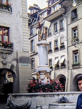 1975 Moses Brunnen Fountain Moses Street Bern Switzerland Ektachrome 35mm Slide - £4.38 GBP