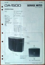 Roland DA-1500 Speaker System Original Service Manual Schematics Booklet... - $39.59